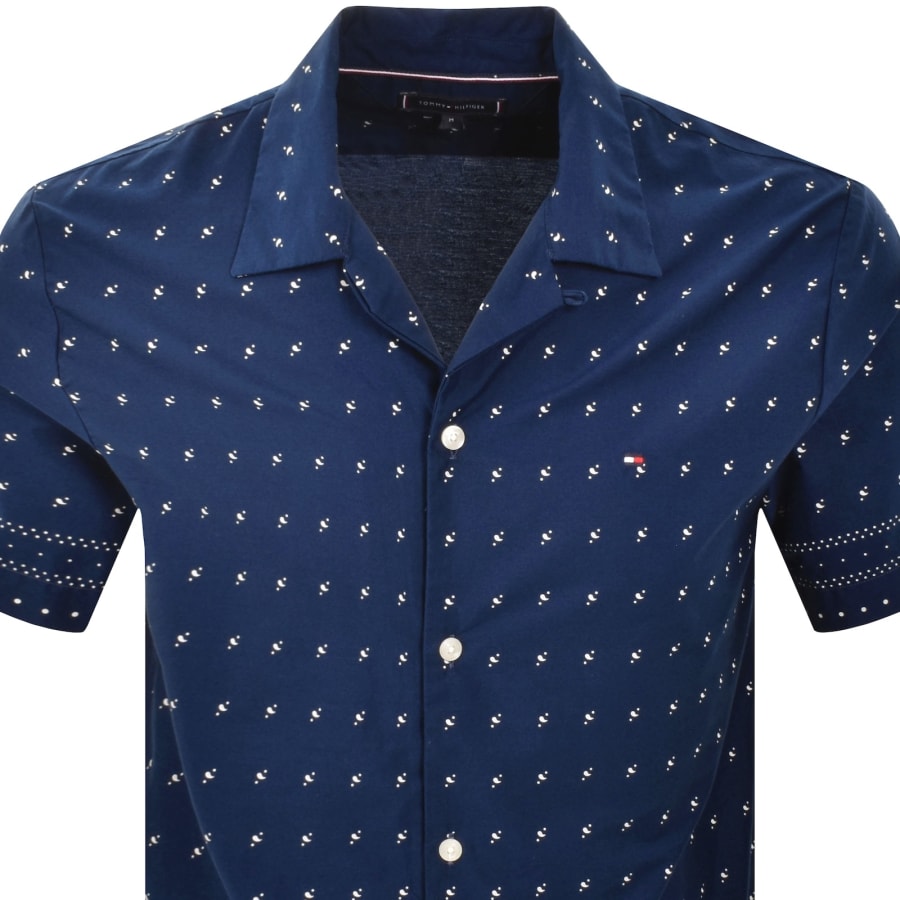Image number 2 for Tommy Hilfiger Flex Poplin Bandana Shirt Navy