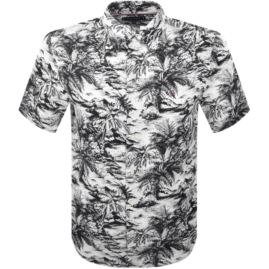 Image number 1 for Tommy Hilfiger Linen Vacation Print Shirt