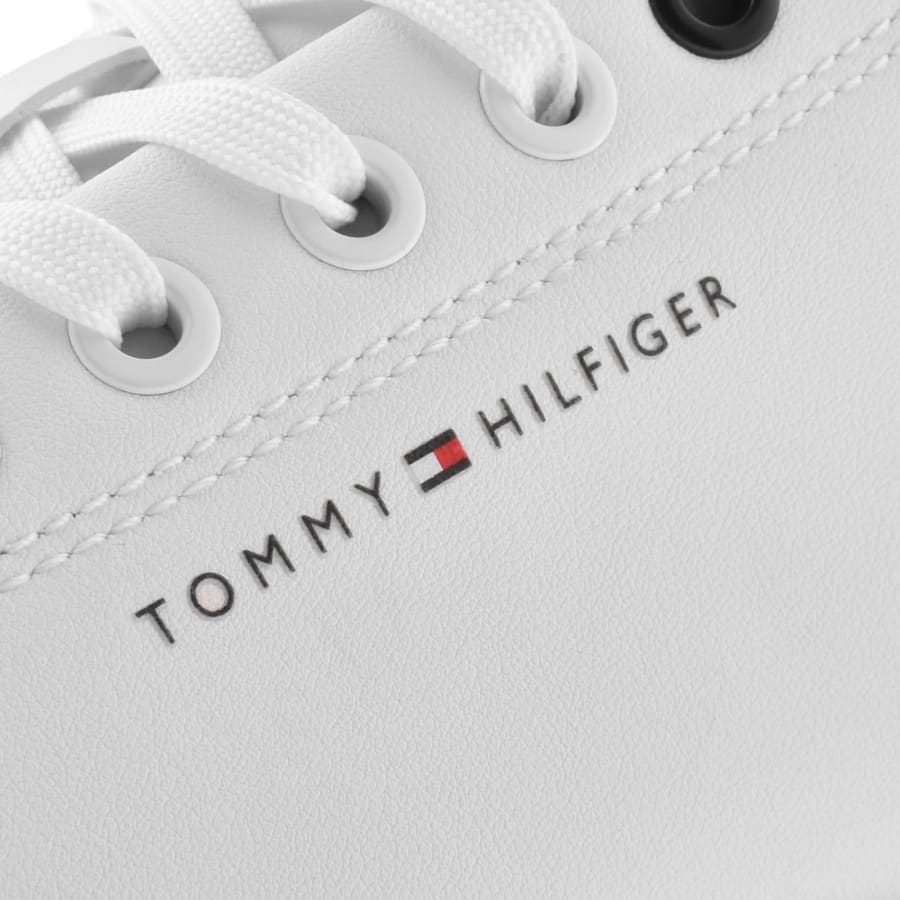 Image number 4 for Tommy Hilfiger Core Leather Trainers White