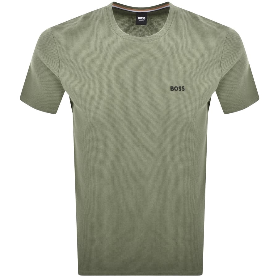 Image number 2 for BOSS Mix And Match Waffle Short Set Khaki