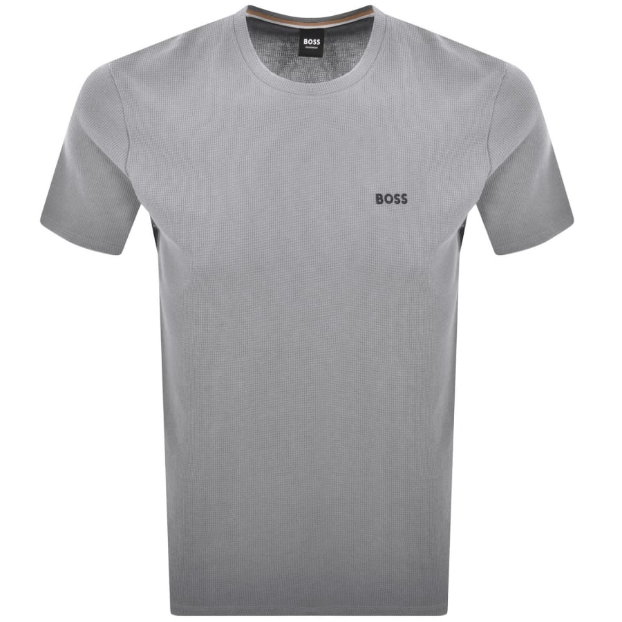 Image number 2 for BOSS Mix And Match Waffle Short Set Grey
