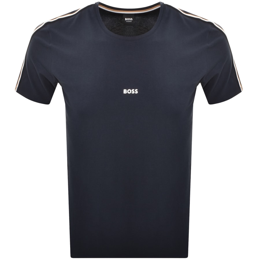 Image number 2 for BOSS Unique T Shirt And Short Set Navy