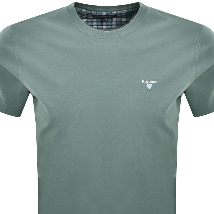 Image number 2 for Barbour Tartan Sport T Shirt Green