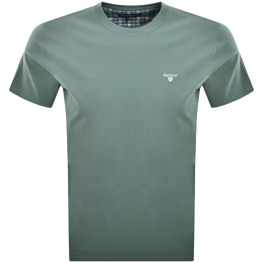 Image number 1 for Barbour Tartan Sport T Shirt Green