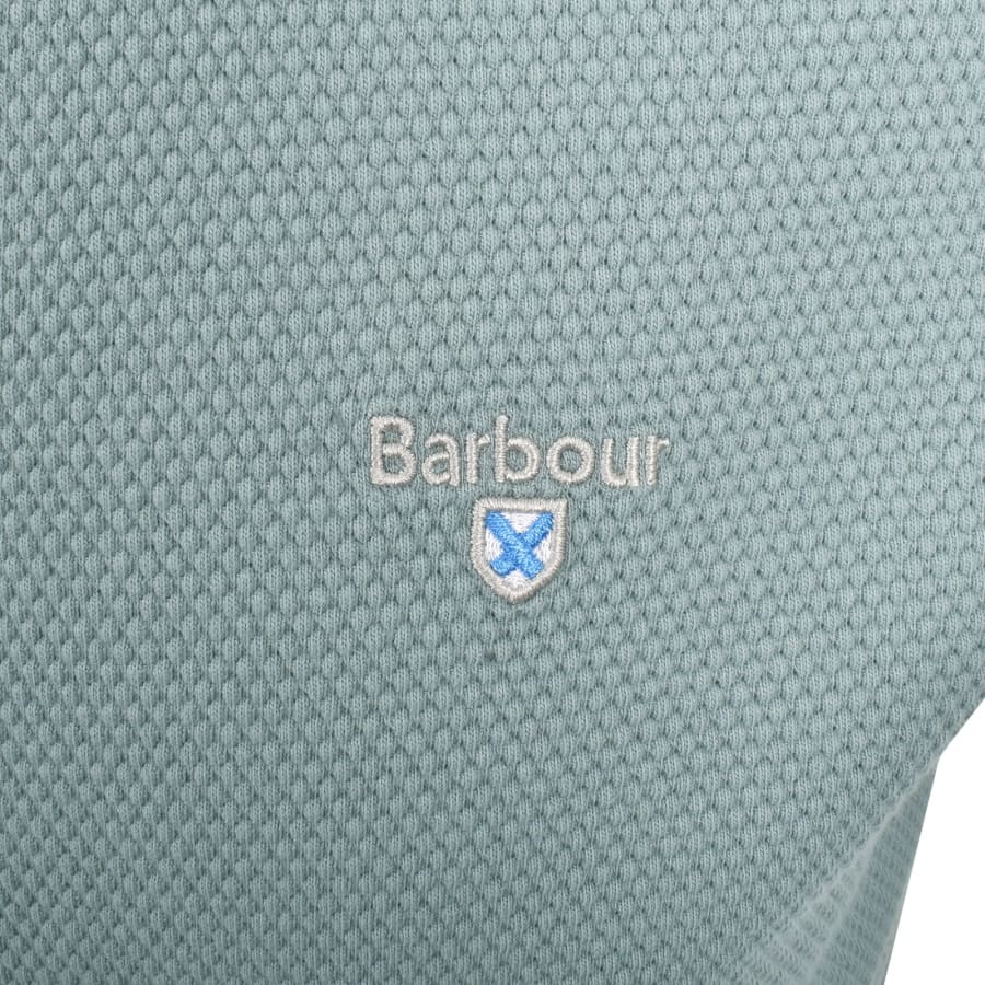Image number 3 for Barbour Hingham Zip Polo Lead Blue