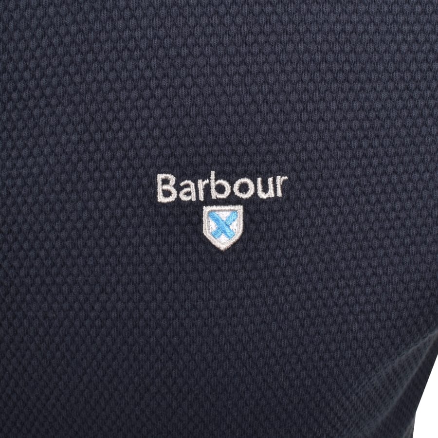Image number 3 for Barbour Hingham Zip Polo Lead Navy