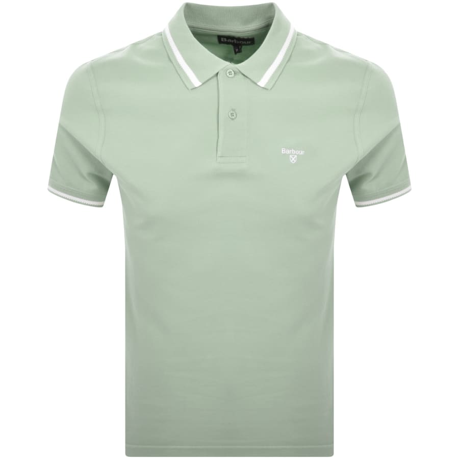 Image number 1 for Barbour Ferrybridge Tailored Polo T Shirt Green