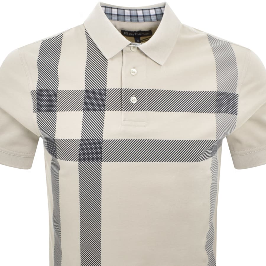 Image number 2 for Barbour Blaine Polo T Shirt Mist Beige