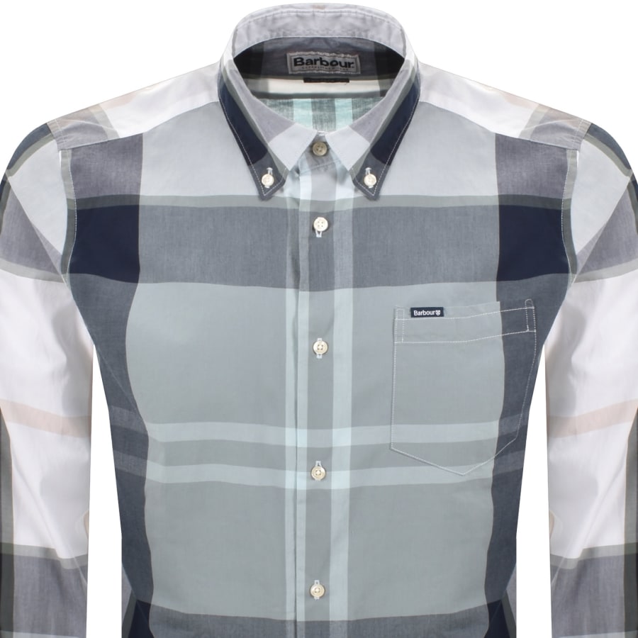 Image number 2 for Barbour Harris Check Long Sleeved Shirt Green
