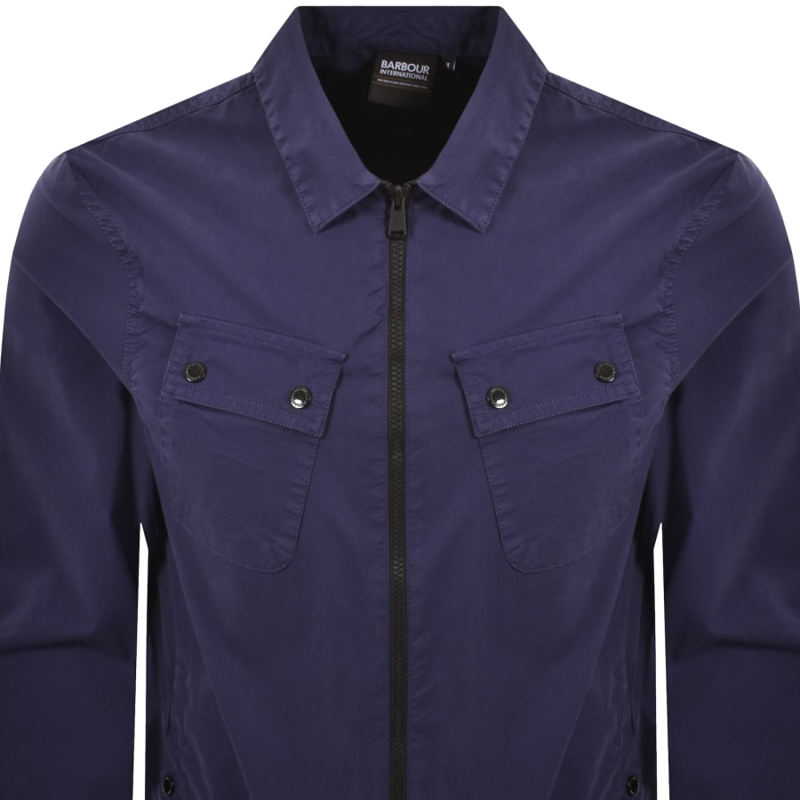 Image number 2 for Barbour International Hayden Overshirt Navy