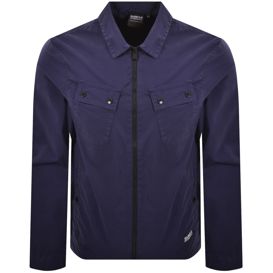 Image number 1 for Barbour International Hayden Overshirt Navy