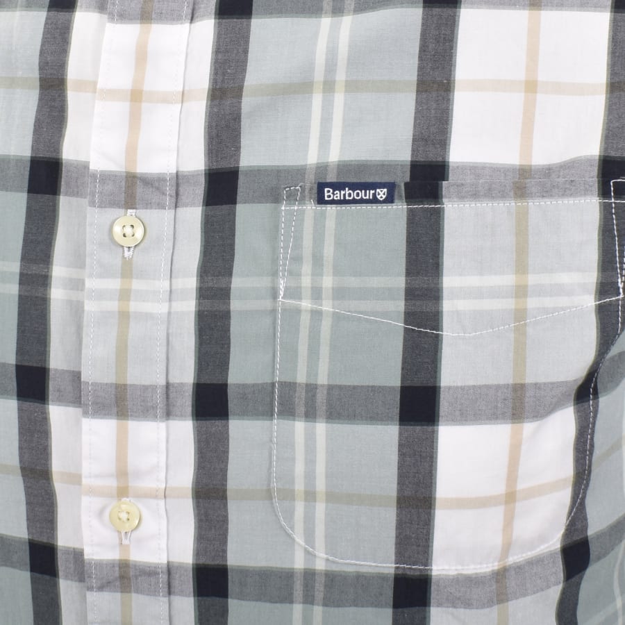 Image number 3 for Barbour Laggon Check Long Sleeved Shirt Green