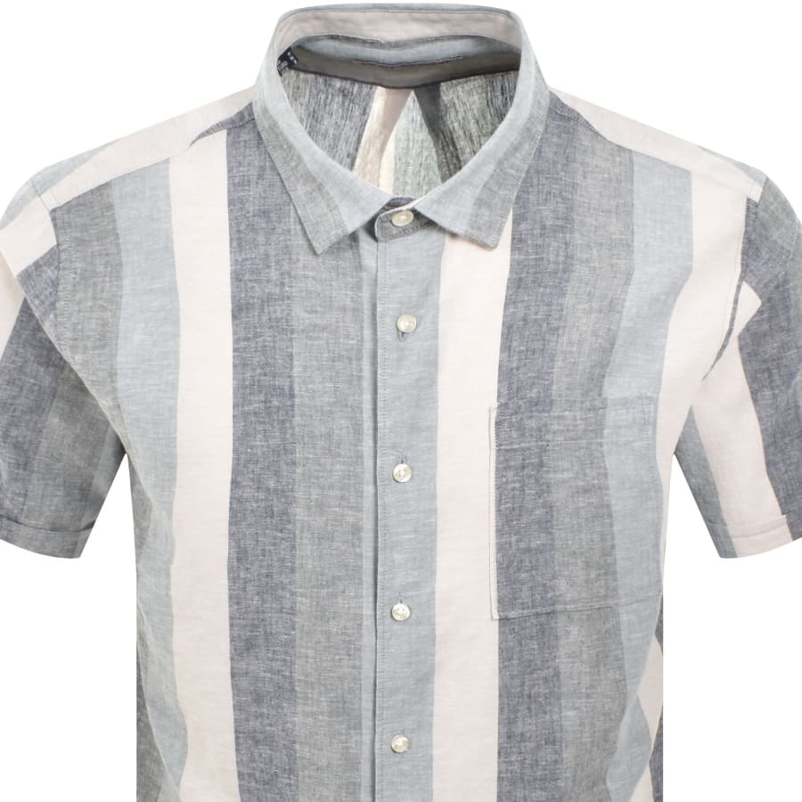 Image number 2 for Barbour Portwell Short Sleeve Shirt Navy