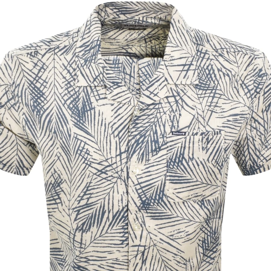 Image number 2 for Barbour Falmouth Short Sleeved Shirt Beige