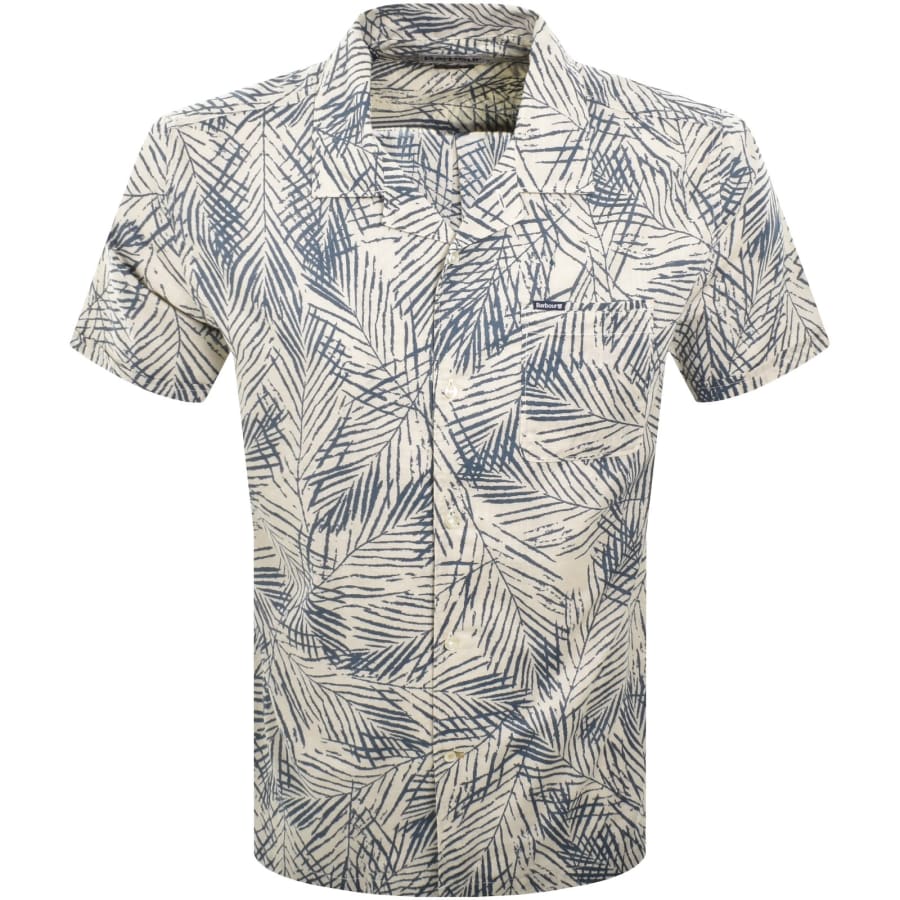 Image number 1 for Barbour Falmouth Short Sleeved Shirt Beige
