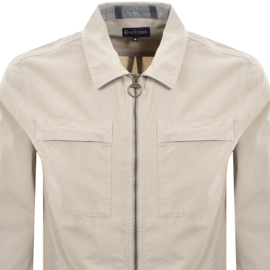 Image number 2 for Barbour Glendale Overshirt Beige