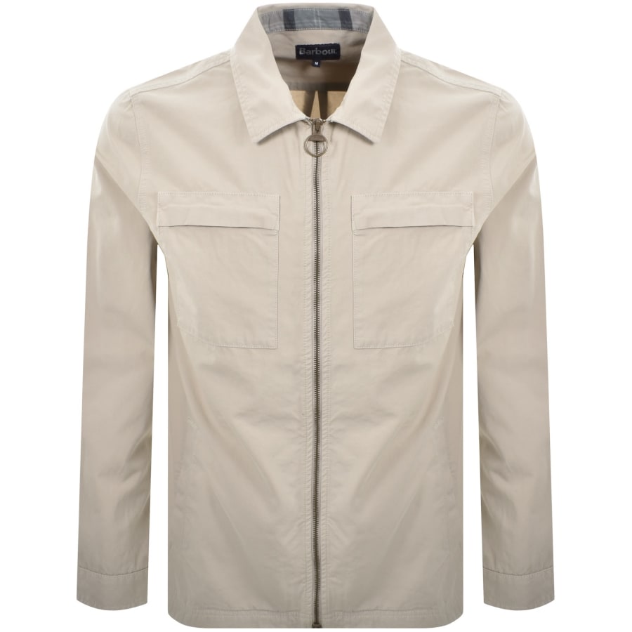 Image number 1 for Barbour Glendale Overshirt Beige