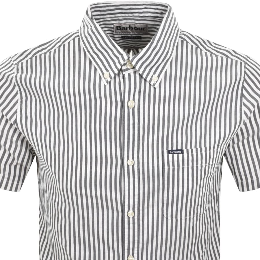 Image number 2 for Barbour Cresswell Short Sleeve Shirt Navy
