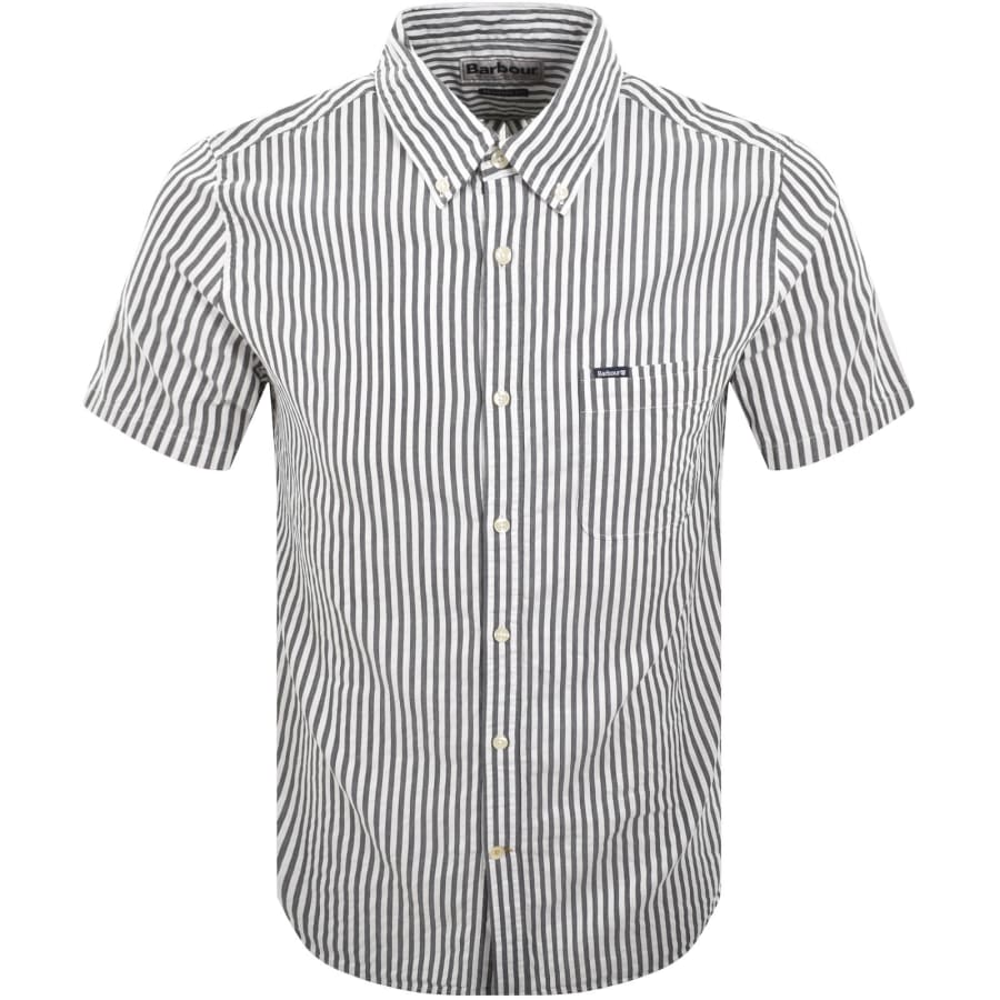 Image number 1 for Barbour Cresswell Short Sleeve Shirt Navy
