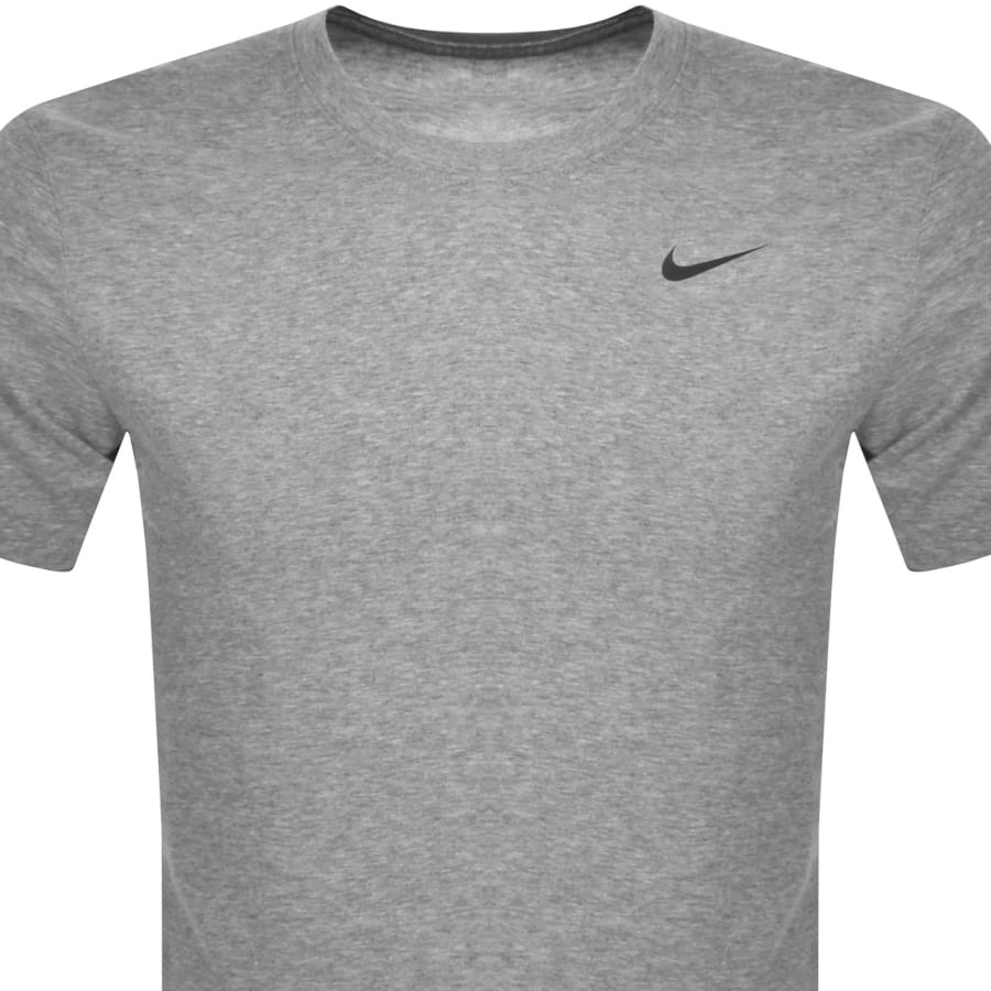 Image number 2 for Nike Training Dri Fit Logo T Shirt Grey
