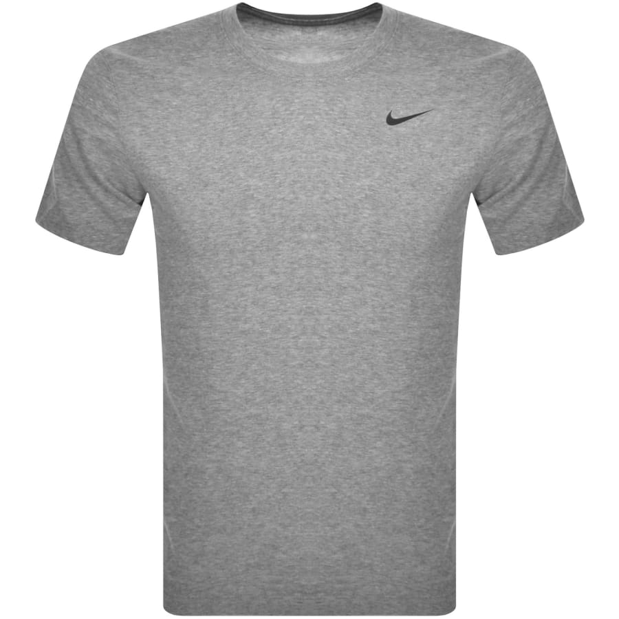 Image number 1 for Nike Training Dri Fit Logo T Shirt Grey