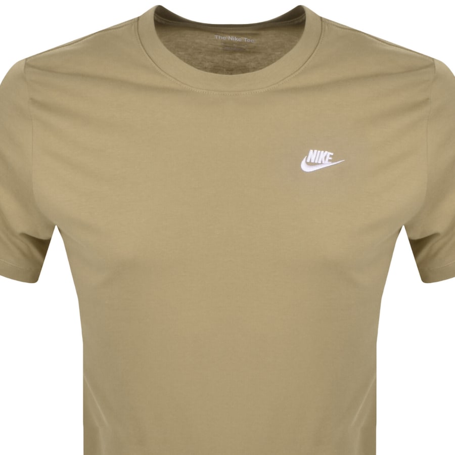 Image number 2 for Nike Crew Neck Club T Shirt Brown