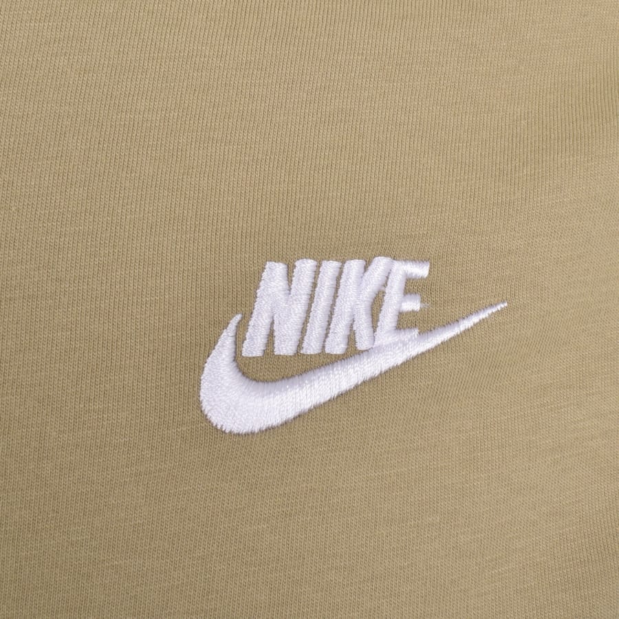 Image number 3 for Nike Crew Neck Club T Shirt Brown