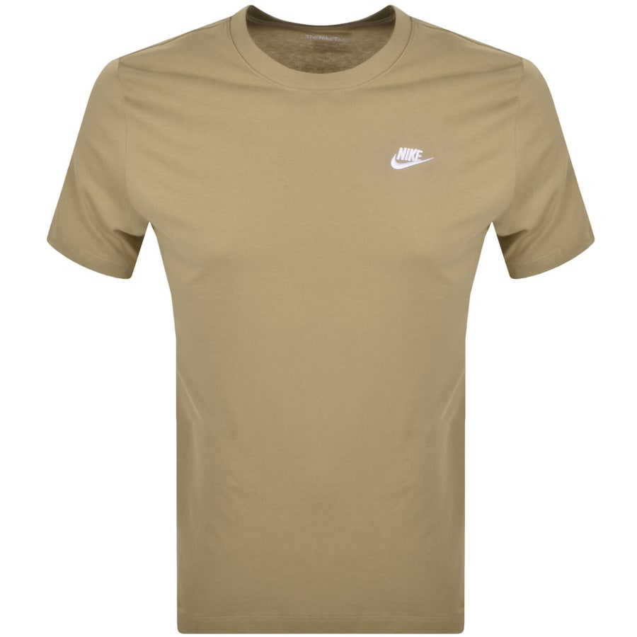 Image number 1 for Nike Crew Neck Club T Shirt Brown