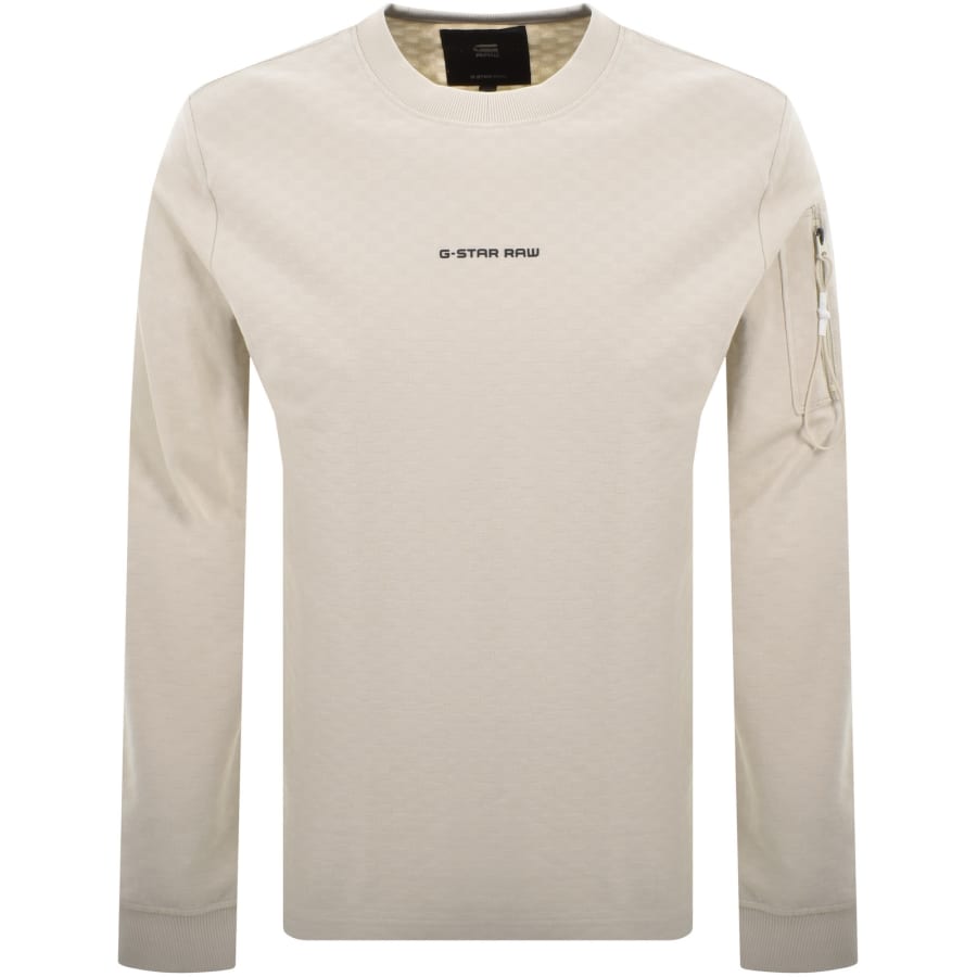 Image number 1 for G-Star Tweeter Long Sleeve T Shirt Whitebait