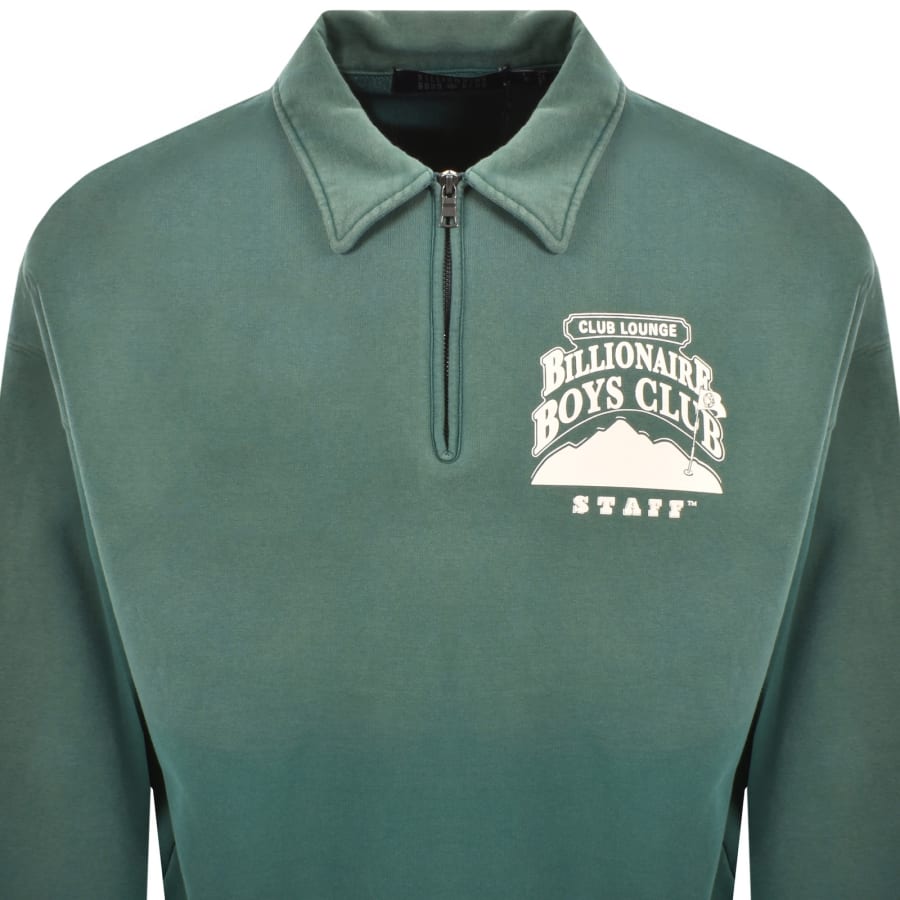 Image number 3 for Billionaire Boys Club Quarter Zip Sweatshirt Green