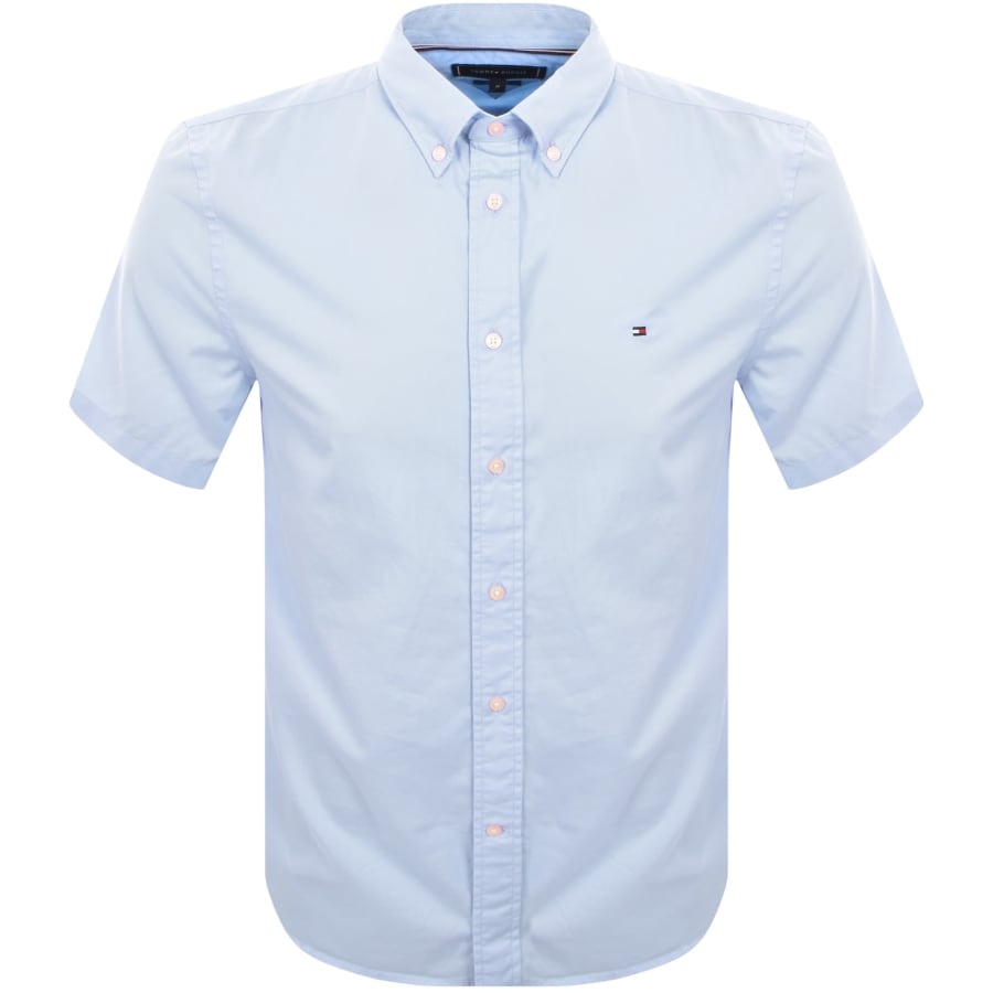 Image number 1 for Tommy Hilfiger Flex Poplin Shirt Blue