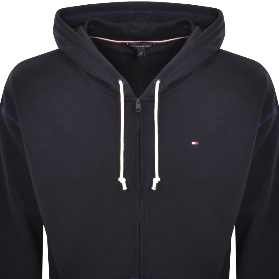 Image number 2 for Tommy Hilfiger Logo Hoodie Navy