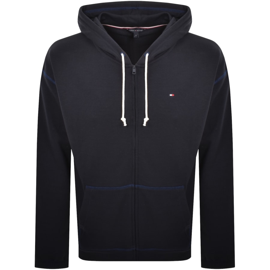 Image number 1 for Tommy Hilfiger Logo Hoodie Navy