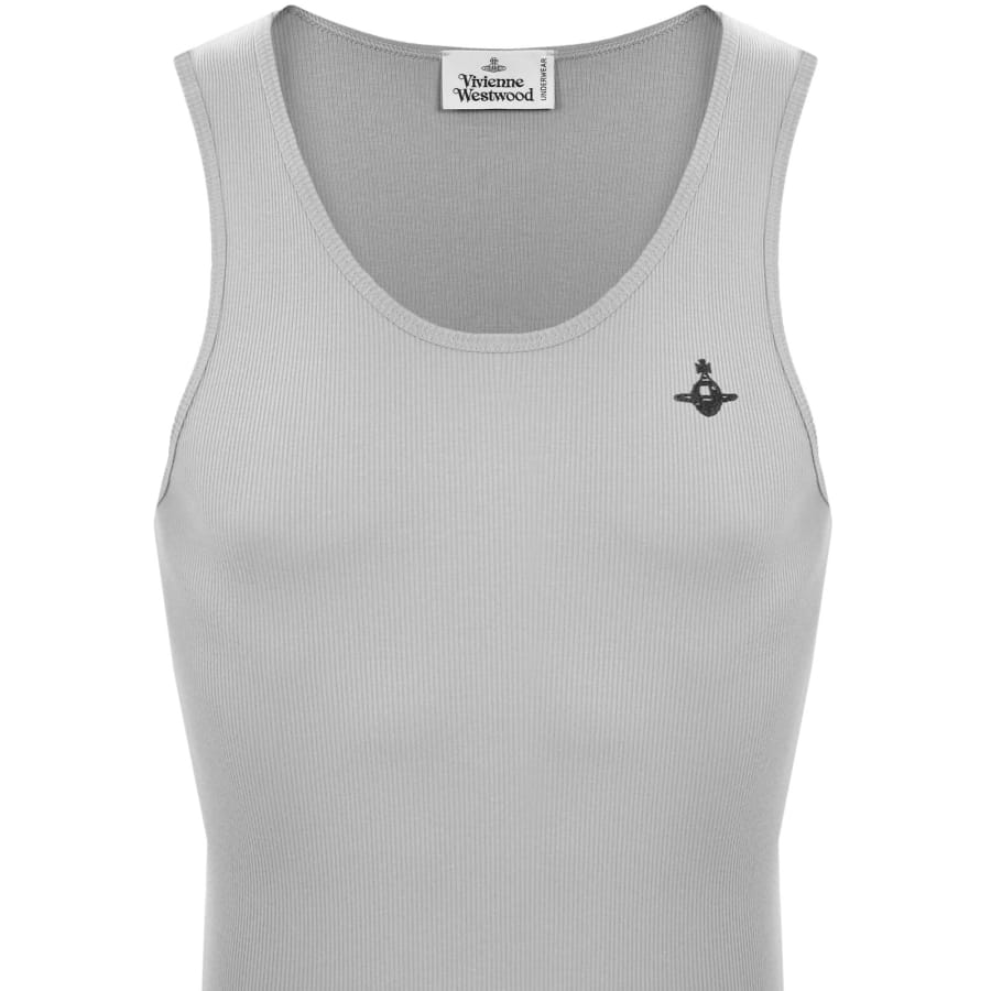 Image number 2 for Vivienne Westwood Logo Rib Vest Grey