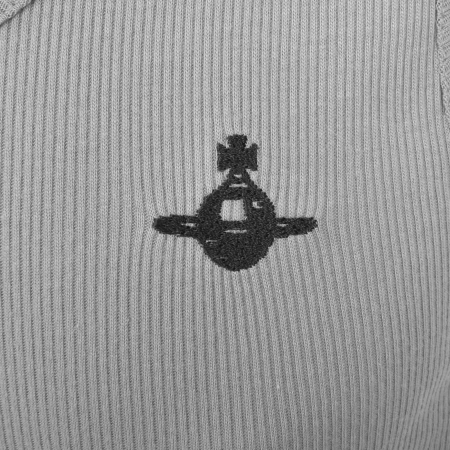 Image number 3 for Vivienne Westwood Logo Rib Vest Grey