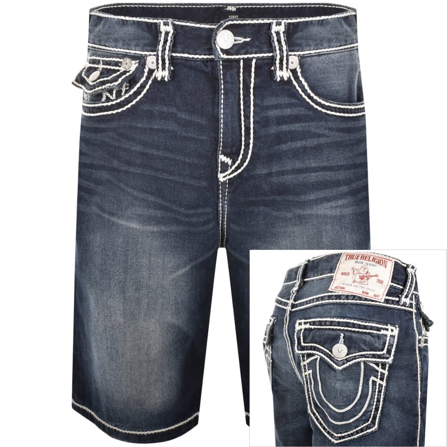 Image number 1 for True Religion Vinny Rope Stitch Shorts Blue
