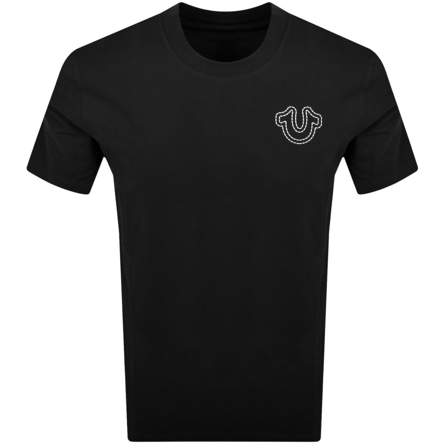 Image number 2 for True Religion Puff Stitch T Shirt Black