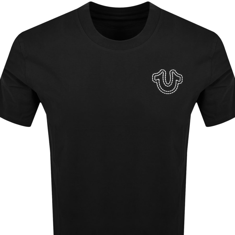 Image number 3 for True Religion Puff Stitch T Shirt Black