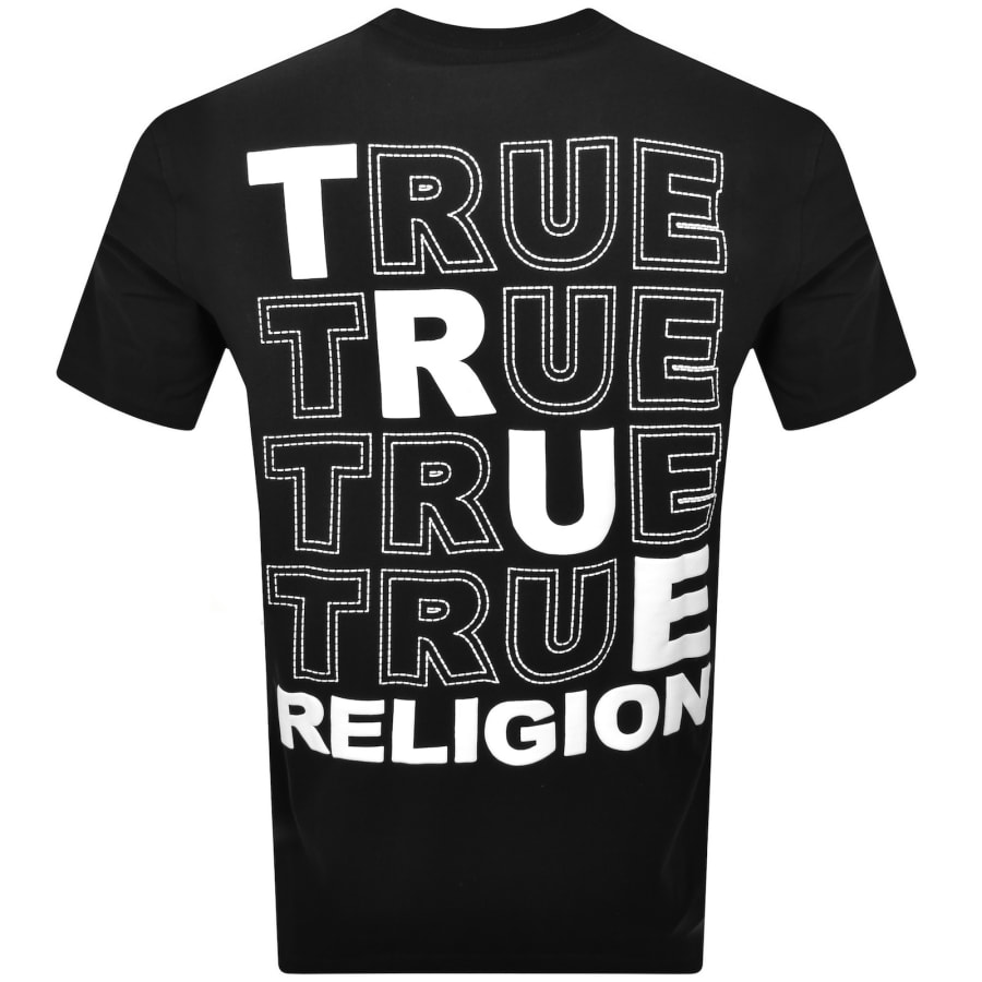 Image number 5 for True Religion Puff Stitch T Shirt Black
