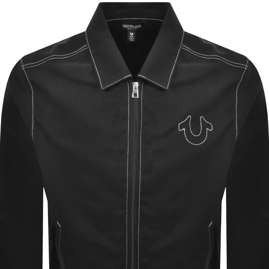 Image number 2 for True Religion Twill Bomber Jacket Black