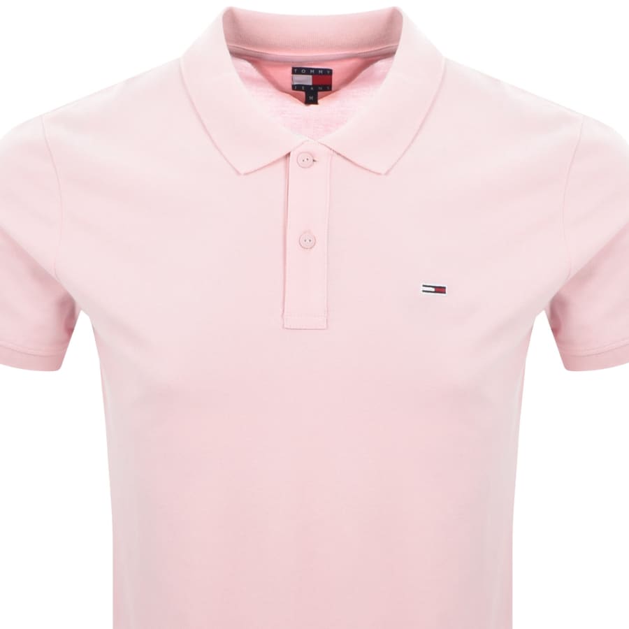 Image number 2 for Tommy Jeans Slim Fit Polo T Shirt Pink