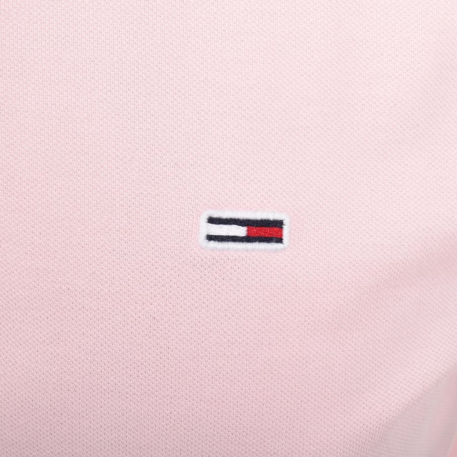 Image number 3 for Tommy Jeans Slim Fit Polo T Shirt Pink