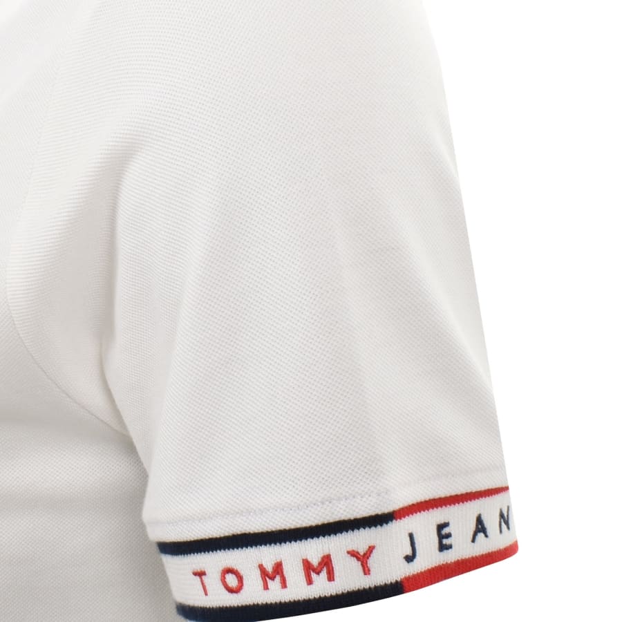 Image number 4 for Tommy Jeans Slim Fit Polo T Shirt Cream