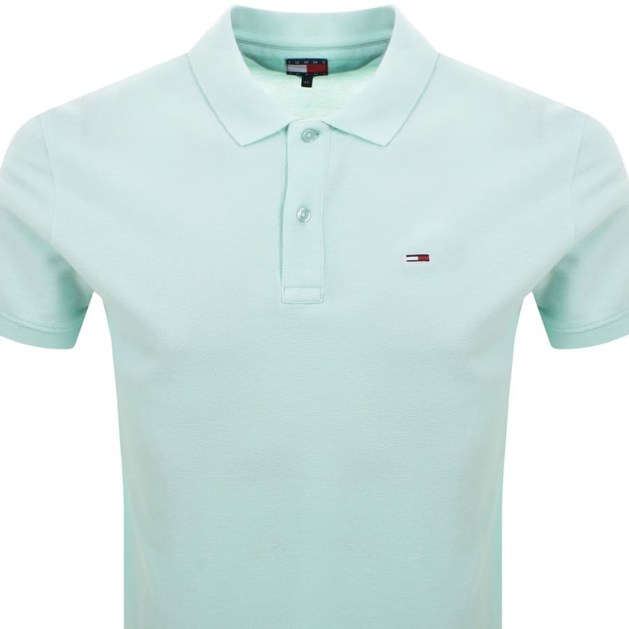 Image number 2 for Tommy Jeans Slim Fit Polo T Shirt Blue