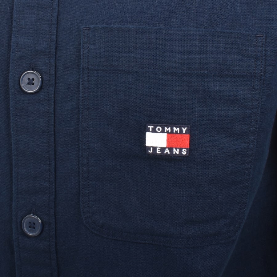 Image number 3 for Tommy Jeans Slub Overshirt Navy