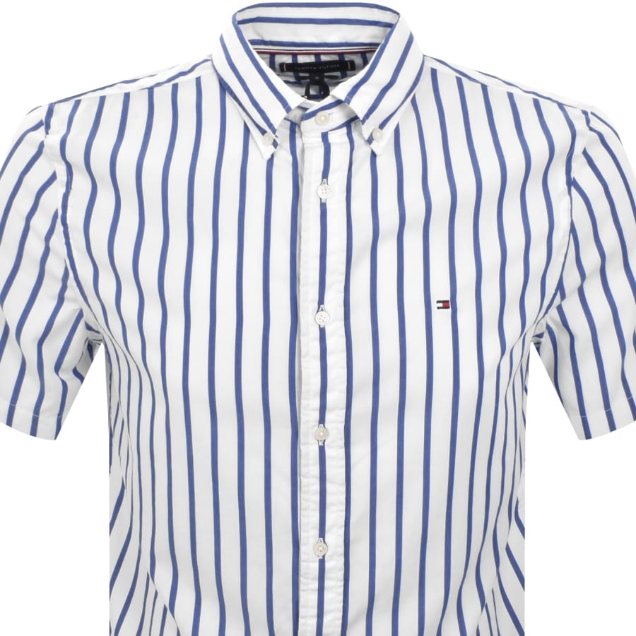 Image number 2 for Tommy Hilfiger Stripe Poplin Shirt Blue