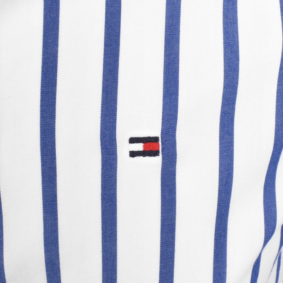 Image number 3 for Tommy Hilfiger Stripe Poplin Shirt Blue
