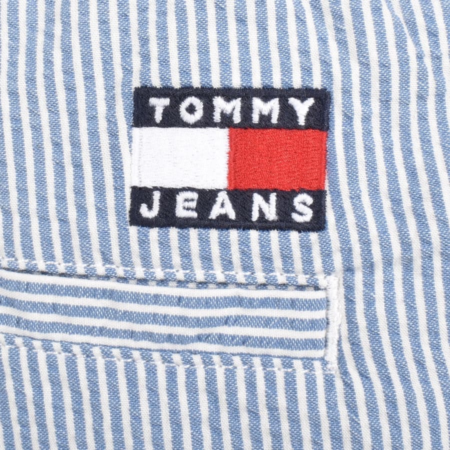 Image number 3 for Tommy Jeans Striped Beach Shorts Blue