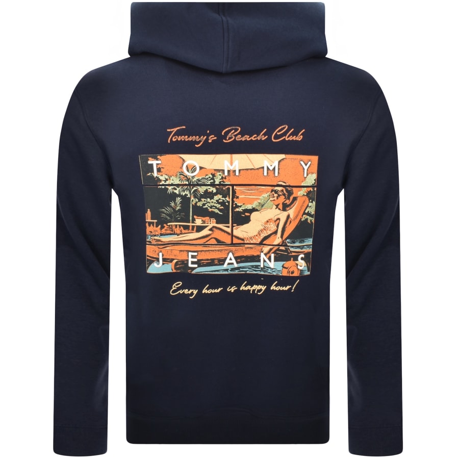 Image number 5 for Tommy Jeans Graphic Hoodie Navy
