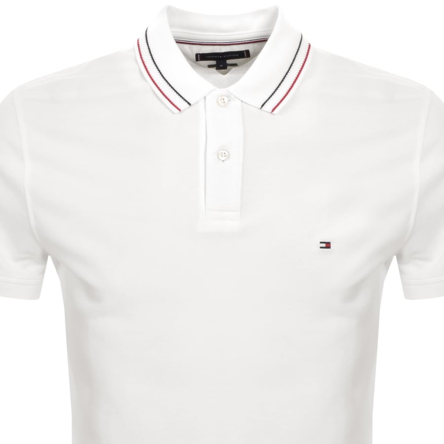 Image number 2 for Tommy Hilfiger Placket Interest Polo White